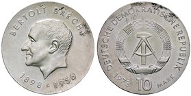 ESTERE - GERMANIA - Repubblica Democratica (1949-1990) - 10 Marchi 1973 - Brecht Kr. 45 AG
qFDC