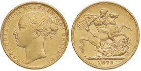 ESTERE - GRAN BRETAGNA - Vittoria (1837-1901) - Sterlina 1872 - San Giorgio Kr. 752 AU
qSPL/SPL