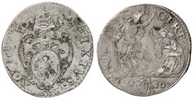 ZECCHE ITALIANE - ANCONA - Sisto V (1585-1590) - Testone 1588 - Stemma ovale in cornice /R Gesù e la Maddalena CNI 64; Munt. 79b R (AG g. 9,42)
MB