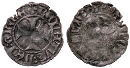 ZECCHE ITALIANE - L'AQUILA - Renato d'Angiò (1435-1442) - Quattrino - Croce patente con giglio nel I° quarto /R Leone a s. MIR 69 RR (MI g. 0,48)
MB...