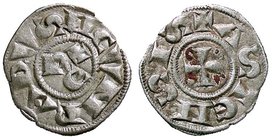 ZECCHE ITALIANE - ASTI - Comune (1140-1336) - Denaro - CVNRADUS II; nel campo REX /R ASTENSIS; Croce patente MIR 34; Biaggi 232 (MI g. 0,79)
BB