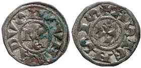 ZECCHE ITALIANE - ASTI - Comune (1140-1336) - Denaro - CVNRADUS II; nel campo REX /R ASTENSIS; Croce patente MIR 34; Biaggi 232 (MI g. 0,71)
BB