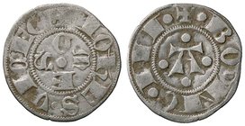 ZECCHE ITALIANE - BOLOGNA - Giovanni Visconti (1350-1360) - Bolognino - Lettere O M E S entro cerchio perlinato /R Lettera A entro cerchio perlinato C...