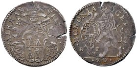 ZECCHE ITALIANE - BOLOGNA - Alessandro VII (1655-1667) - Lira 1665 - Stemma a targa oblunga /R Leone rampante a s. contro stemma CNI 101; Munt. 67 RR ...