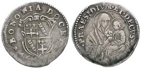 ZECCHE ITALIANE - BOLOGNA - Clemente X (1670-1676) - Carlino 1674 - Stemma ovale in cornice /R Mezza figura della Madonna con il Bambino CNI 47; Munt....