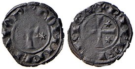 ZECCHE ITALIANE - BRINDISI - Federico II (1197-1250) - Denaro (1249) - F con tre stellette /R Croce con 4 stellette Spahr 148; MIR 298 NC (MI g. 0,59)...