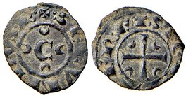 ZECCHE ITALIANE - BRINDISI - Corrado II (1254-1258) - Denaro - C tra crescenti /R Croce patente accantonata da quattro crescenti CNI 218/221; MIR 322 ...