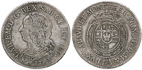SAVOIA - Carlo Emanuele III (1730-1773) - Mezzo scudo 1763 Mont. 181 R AG
MB-BB