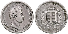 SAVOIA - Carlo Alberto (1831-1849) - 2 Lire 1833 G Pag. 269; Mont. 145 RR AG Colpi diffusi
MB
