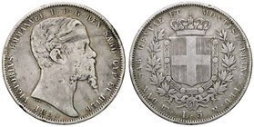 SAVOIA - Vittorio Emanuele II (1849-1861) - 5 Lire 1850 G Pag. 370; Mont. 41 R AG Colpi
MB