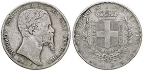 SAVOIA - Vittorio Emanuele II (1849-1861) - 5 Lire 1852 G Pag. 374; Mont. 45 R AG
MB