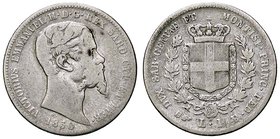 SAVOIA - Vittorio Emanuele II (1849-1861) - Lira 1850 T Pag. 402; Mont. 74 R AG
MB
