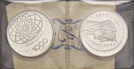 REPUBBLICA ITALIANA - Repubblica Italiana (monetazione in lire) (1946-2001) - 1.000 Lire 1970 - Roma Capitale - Prova Mont. 7 R AG In confezione
FDC