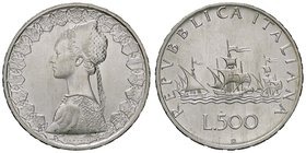 REPUBBLICA ITALIANA - Repubblica Italiana (monetazione in lire) (1946-2001) - 500 Lire 1959 - Caravelle Mont. 4 AG
FDC
