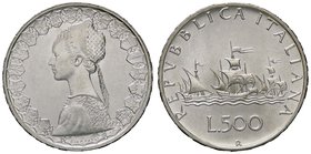 REPUBBLICA ITALIANA - Repubblica Italiana (monetazione in lire) (1946-2001) - 500 Lire 1960 - Caravelle Mont. 5 AG
FDC