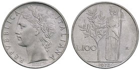 REPUBBLICA ITALIANA - Repubblica Italiana (monetazione in lire) (1946-2001) - 100 Lire 1972/ Att. M27a; Gig. 267a R AC
BB-SPL