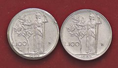 REPUBBLICA ITALIANA - Repubblica Italiana (monetazione in lire) (1946-2001) - 100 Lire 1992 AC Lotto di 2 esemplare con parte della data evanescente
...