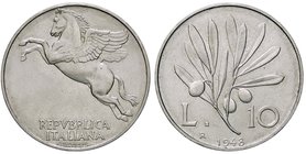 REPUBBLICA ITALIANA - Repubblica Italiana (monetazione in lire) (1946-2001) - 10 Lire 1948 Mont. 6 NC IT
qFDC