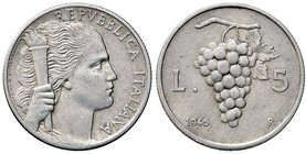 REPUBBLICA ITALIANA - Repubblica Italiana (monetazione in lire) (1946-2001) - 5 Lire 1946 Mont. 3 RR IT
SPL