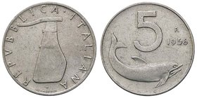 REPUBBLICA ITALIANA - Repubblica Italiana (monetazione in lire) (1946-2001) - 5 Lire 1956 Mont. 8 RR IT Colpetto
BB+