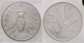 REPUBBLICA ITALIANA - Repubblica Italiana (monetazione in lire) (1946-2001) - 2 Lire 1958 Mont. 7 RR IT Sigillata senza conservazione
qSPL