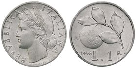 REPUBBLICA ITALIANA - Repubblica Italiana (monetazione in lire) (1946-2001) - Lira 1948 Mont. 5 IT Fondi brillanti
FDC