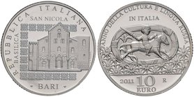 REPUBBLICA ITALIANA - Repubblica Italiana (monetazione in euro) (2002) - 10 Euro 2011 - Lingua Russa AG In confezione
FS