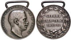 MEDAGLIE - SAVOIA - Vittorio Emanuele III (1900-1943) - Medaglia 1911-1912 Guerra italo-turca - Testa a d. /R Scritta entro corona Bramb. 550 AG Opus:...