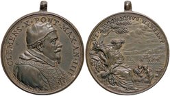 MEDAGLIE - PAPALI - Clemente X (1670-1676) - Medaglia A. IV - Busto a d. /R L'Abbondanza sdraiata a d. AE Opus: Hamerani Ø 35
qFDC