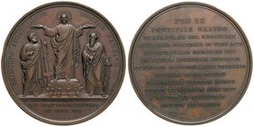 MEDAGLIE - PAPALI - Pio IX (1866-1870) - Medaglia 1867 - 18° centenario del martirio dei Santi - Cristo stante tra San Pietro e San Paolo /R Scritta s...