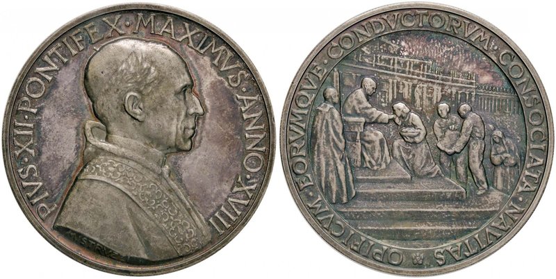 MEDAGLIE - PAPALI - Pio XII (1939-1958) - Medaglia A. XVIII Mont. 38 AG
qFDC