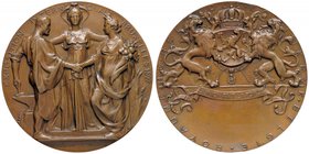 MEDAGLIE ESTERE - BELGIO - Leopoldo II (1865-1909) - Medaglia 1897 - Esposizione universale - Allegoria /R Stemma AE Opus: Wolfers Ø 70 Colpetto
SPL+...