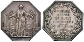 MEDAGLIE ESTERE - FRANCIA - Luigi Filippo I (1830-1848) - Medaglia 1838 - Inaugurazione ferrovia Parigi Orleans AG Opus: Bovymm 37x37
SPL