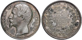 MEDAGLIE ESTERE - FRANCIA - Napoleone III (1852-1870) - Medaglia 1859 - Alleanza Franco-Sarda per la liberazione dell'Italia MB Opus: Caquè Ø 50
BB+...