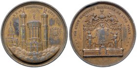 MEDAGLIE ESTERE - FRANCIA - Terza Repubblica (1870-1940) - Medaglia Cattedrale di Lione AE Ø 68 Colpetti
BB+