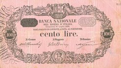 CARTAMONETA - SARDO-PIEMONTESE - Banca Nazionale nel Regno d'Italia - 100 Lire 21/07/1893 Gav. 213 RR Blumenthal/Balduino/Nazari Restauri
qBB