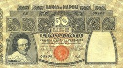 CARTAMONETA - NAPOLI - Biglietti al portatore - 50 Lire 23/02/1911 Gav. 156 Miraglia/Mancini
BB