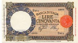 CARTAMONETA - BANCA d'ITALIA - Vittorio Emanuele III (1900-1943) - 50 Lire - Lupa 13/02/1943 - Aquila Alfa 253; Lireuro 8C Azzolini/Urbini
SPL+