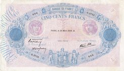 CARTAMONETA ESTERA - FRANCIA - Terza Repubblica (1870-1940) - 500 Franchi 24/03/1938 Restauri
qBB