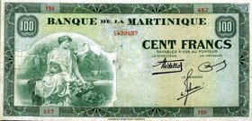 CARTAMONETA ESTERA - MARTINICA - Governo di Vichy (1940-1944) - 100 Franchi (1942) Pick 19 R
qBB