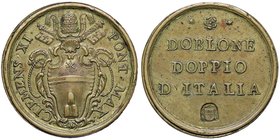 PESI MONETALI - ROMA - Clemente XI (1700-1721) - Doppio doblone - Stemma pontificio /R DOBLONE DOPPIO D'ITALIA (BR g. 26,33) Ø 31
SPL