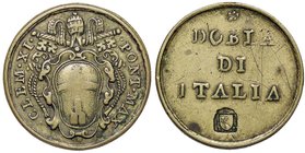 PESI MONETALI - ROMA - Clemente XI (1700-1721) - Doppia - Stemma pontificio /R DOBLA D ITALIA (BR g. 6,51) Ø 23
BB-SPL