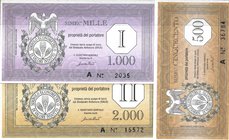 VARIE SIMEC 2000-1000-500 Lotto di 3 biglietti
FDS