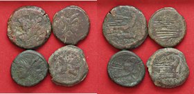 LOTTI - Repubblicane Pompeia, Afrania, Saufeia, anonimo Lotto di 4 monete
med. MB