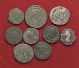 LOTTI - Imperiali AE3 di Valente, Giuliano II, Galerio Massimiano, Elena, Licinio II, Numeriano, Caracalla, Faustina II, Filippo I Lotto di 9 monete
...
