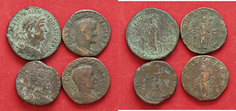 LOTTI - Imperiali Sesterzio di Adriano, Gordiano III, Commodo, Massimino Lotto d...