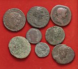 LOTTI - Imperiali Dupondio di Augusto, AE3 di Costantino I e Valentiniano, Follis di Massimiano e 4 assi Lotto di 8 monete
med. MB