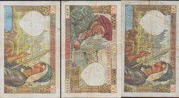 LOTTI - Cartamoneta-Estera FRANCIA - 50 franchi, 15/05/1941, 20/11/1941 e 24/04/1941 Lotto di 3 biglietti
MB÷BB