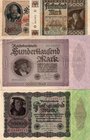 LOTTI - Cartamoneta-Estera GERMANIA - 1000 marchi 1922 con sovrastampa 1 milione di marchi (6), 100000 marchi 1923 (5), 50000 marchi 1922 (14), 5000 m...