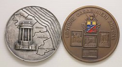 LOTTI - Medaglie CITTA' - Ancona-Legione Carabinieri, lotto di 2 medaglie di grande modulo, l'esemplare in MB ha un colpo e una piccola tacca
qFDC÷FD...